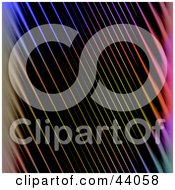 Poster, Art Print Of Background Of Abstract Diagonal Rainbow Lines On Black