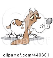 Cartoon Droopy Eared Basset Hound