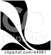 Clipart Illustration Of A Background Of Black Waves On White by Arena Creative