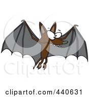 Poster, Art Print Of Cartoon Flying Bat