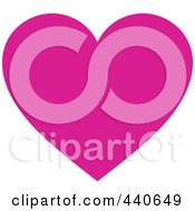 Royalty Free RF Clip Art Illustration Of A Solid Magenta Heart