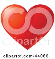 Royalty Free RF Clip Art Illustration Of A Shiny Light Red Valentine Heart