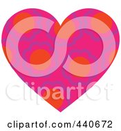 Royalty Free RF Clip Art Illustration Of A Pink Floral Heart