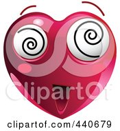 Royalty Free RF Clip Art Illustration Of An Excited Red Heart Character