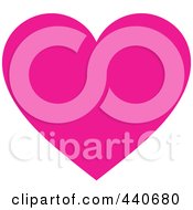 Royalty Free RF Clip Art Illustration Of A Solid Pink Heart