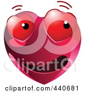 Poster, Art Print Of Scared Love Struck Red Heart Character