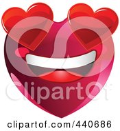 Poster, Art Print Of Infatuated Red Heart Character