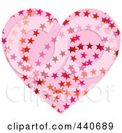 Poster, Art Print Of Light Pink Starry Heart