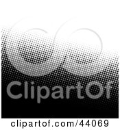 Clipart Illustration Of A Halftone Black And Gray Dotted Background