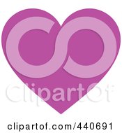 Royalty Free RF Clip Art Illustration Of A Solid Purple Heart