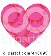 Pink Circle Patterned Heart