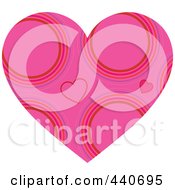 Poster, Art Print Of Pink Circle Patterned Heart