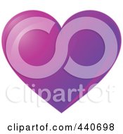 Royalty Free RF Clip Art Illustration Of A Shiny Purple Valentine Heart