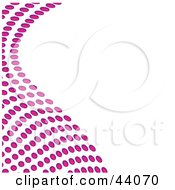 Poster, Art Print Of Wave Of Pink Dots Framing A White Background