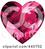 Poster, Art Print Of Shiny Pink Diamond Heart