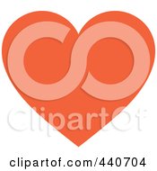 Royalty Free RF Clip Art Illustration Of A Solid Orange Heart