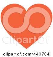 Poster, Art Print Of Solid Orange Heart