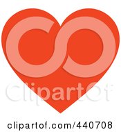 Poster, Art Print Of Solid Deep Orange Heart