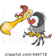 Royalty Free RF Clip Art Illustration Of A Cartoon Grinning Buzzard by toonaday