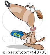 Royalty Free RF Clip Art Illustration Of A Cartoon Hungry Dog Begging For Food by toonaday