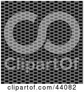 Clipart Illustration Of A Gray And Black Carbon Fiber Seamless Background