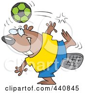 Poster, Art Print Of Cartoon Soccer Beaver