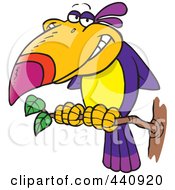 Royalty Free RF Clip Art Illustration Of A Cartoon Toucan Bird by toonaday