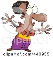 Royalty Free RF Clip Art Illustration Of A Cartoon Black Man Being Scary by toonaday