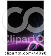 Clipart Illustration Of A Wave Fractal Of Purple And Blue On Black