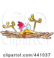 Royalty Free RF Clip Art Illustration Of A Cartoon Boneless Chicken