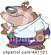 Poster, Art Print Of Cartoon Business Bear