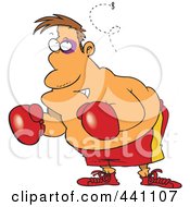 Cartoon Fly Bothering A Boxer