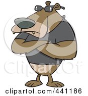 Royalty Free RF Clip Art Illustration Of A Cartoon Bouncer Bear by toonaday