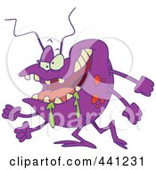 Royalty Free RF Clip Art Illustration Of A Cartoon Drooling Bug