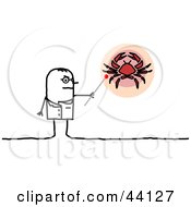 Clipart Illustration Of A Stick Doctor Discussing Herpes