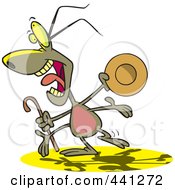 Royalty Free RF Clip Art Illustration Of An Entertainer Bug