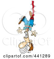 Poster, Art Print Of Cartoon Male Bungee Jumper