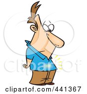 Royalty Free RF Clip Art Illustration Of A Cartoon Man With An Inner Glow