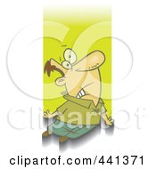 Royalty Free RF Clip Art Illustration Of A Cartoon Man Being Abducted by toonaday