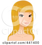 Poster, Art Print Of Beautiful Young Woman With Long Blond Hair - 3
