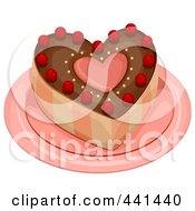 Poster, Art Print Of Heart Cake On A Plate