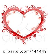 Poster, Art Print Of Red Floral Heart Frame