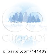 Poster, Art Print Of Grungy Winter Evergreen Background