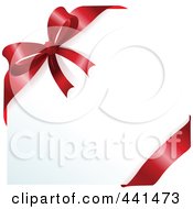 Poster, Art Print Of Red Gift Ribbon With Shading