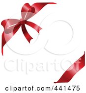 Royalty Free RF Clip Art Illustration Of A Red Gift Ribbon