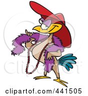 Poster, Art Print Of Cartoon Stylish Bird Wearing A Hat