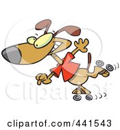 Poster, Art Print Of Cartoon Roller Blading Dog