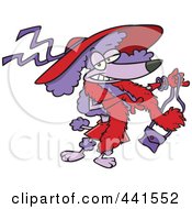 Royalty Free RF Clip Art Illustration Of A Cartoon Stylish Poodle Wearing A Hat