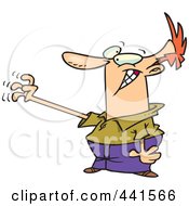 Royalty Free RF Clip Art Illustration Of A Cartoon Man Reaching by toonaday
