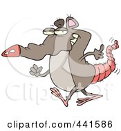 Poster, Art Print Of Cartoon Rat Walking